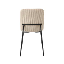 Stoel James Beige Ribstof – Set van 2^Huisenthuis Online