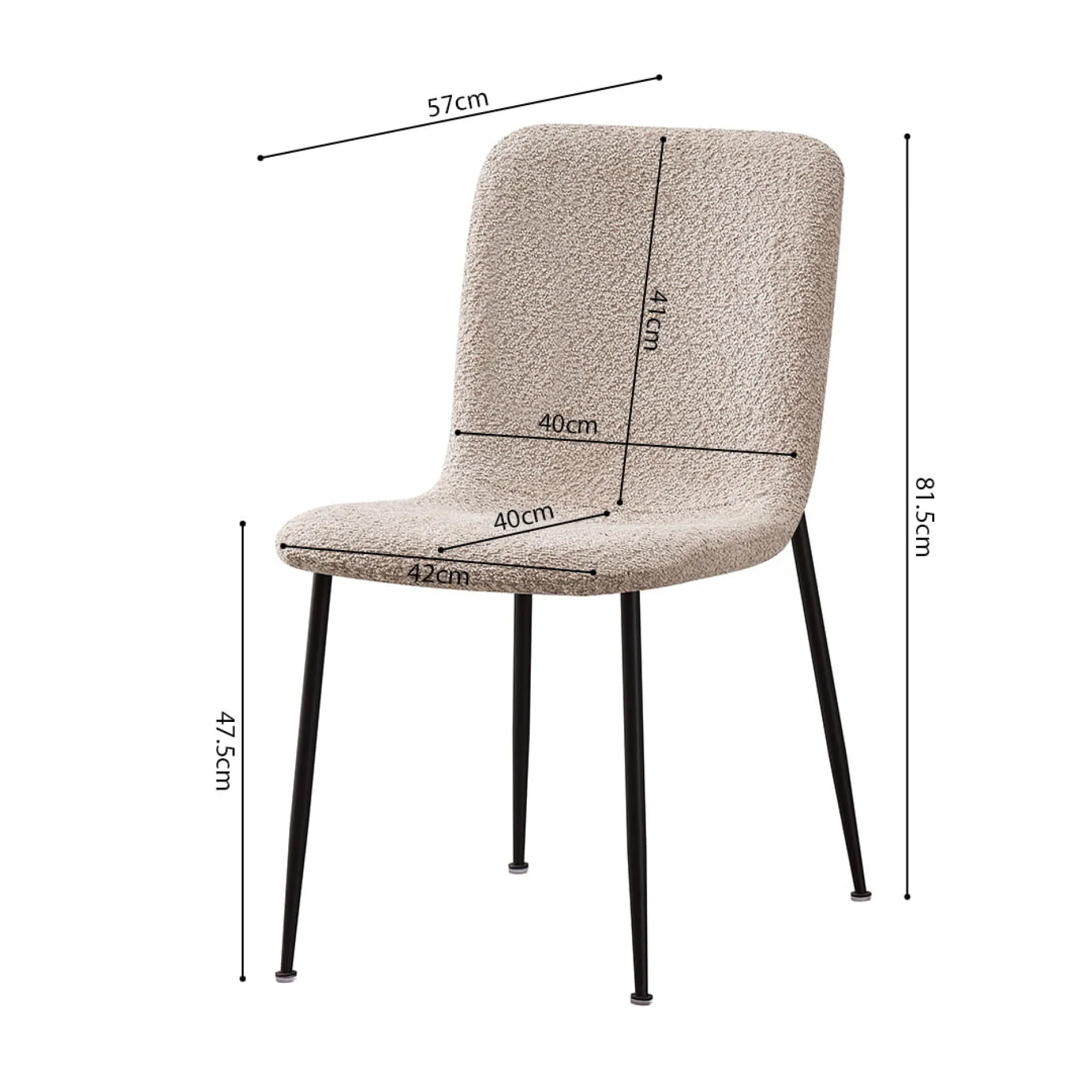 Stoel James Bouclé – Set van 2^Huisenthuis Discount