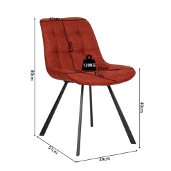 Stoel Johanna Rood – Set van 2^Huisenthuis Sale