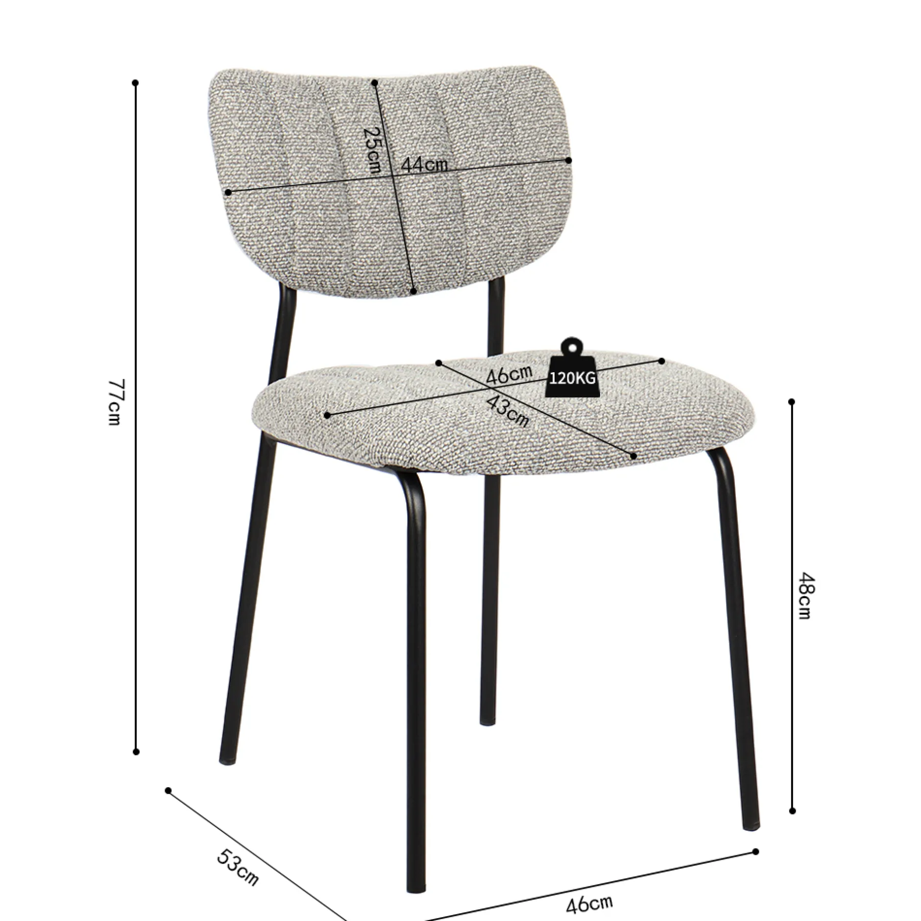 Stoel Lidy Lichtgrijs – Set van 2^Huisenthuis Hot