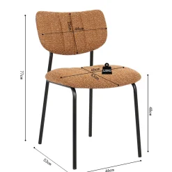 Stoel Lidy Oranje – Set van 2^Huisenthuis