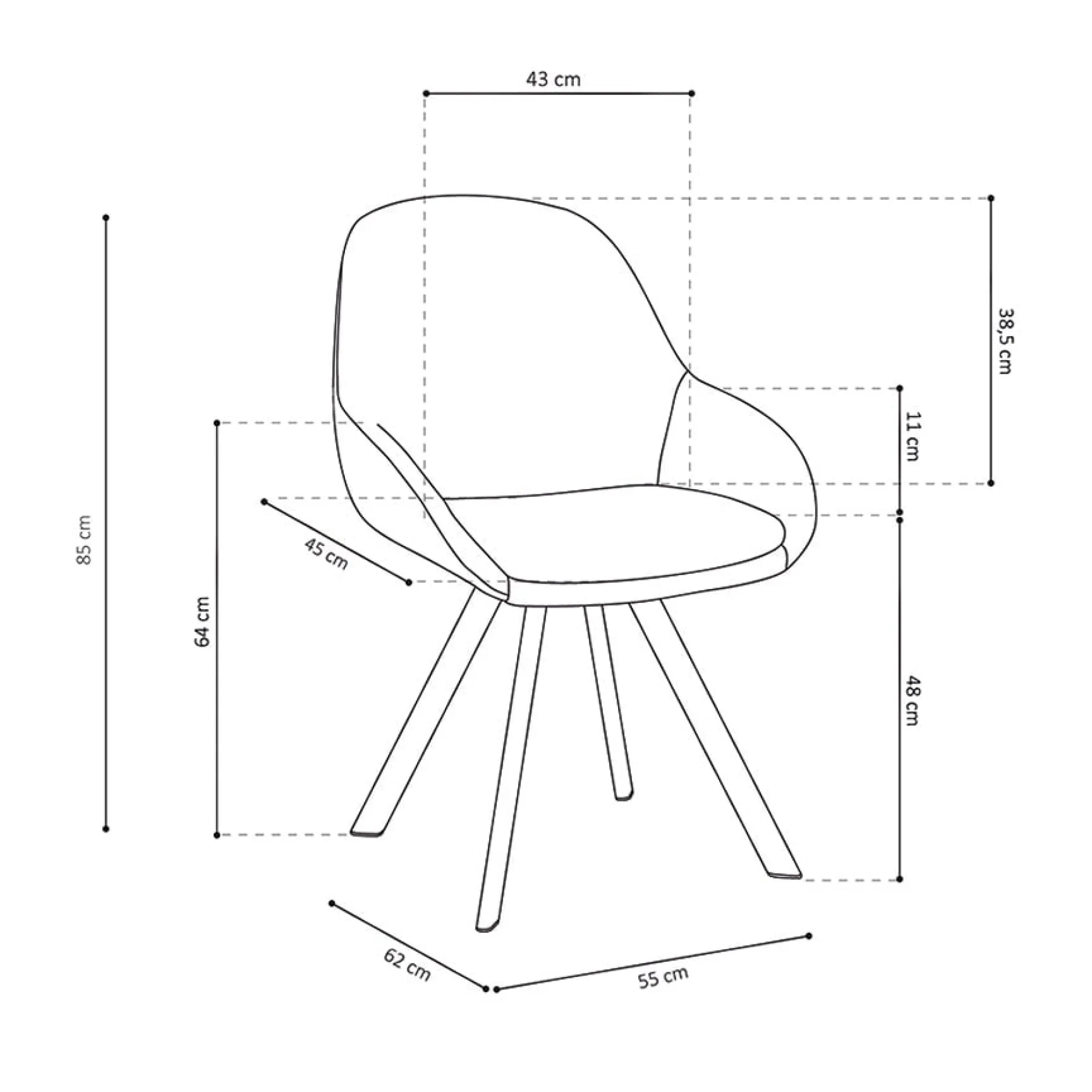Stoel Malou Roze-Donkergrijs – Set van 2^Huisenthuis Discount