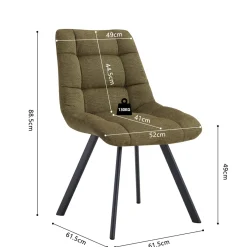 Stoel Margot Groen – Set van 2^Huisenthuis