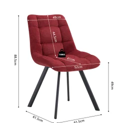 Stoel Margot Rood – Set van 2^Huisenthuis Best