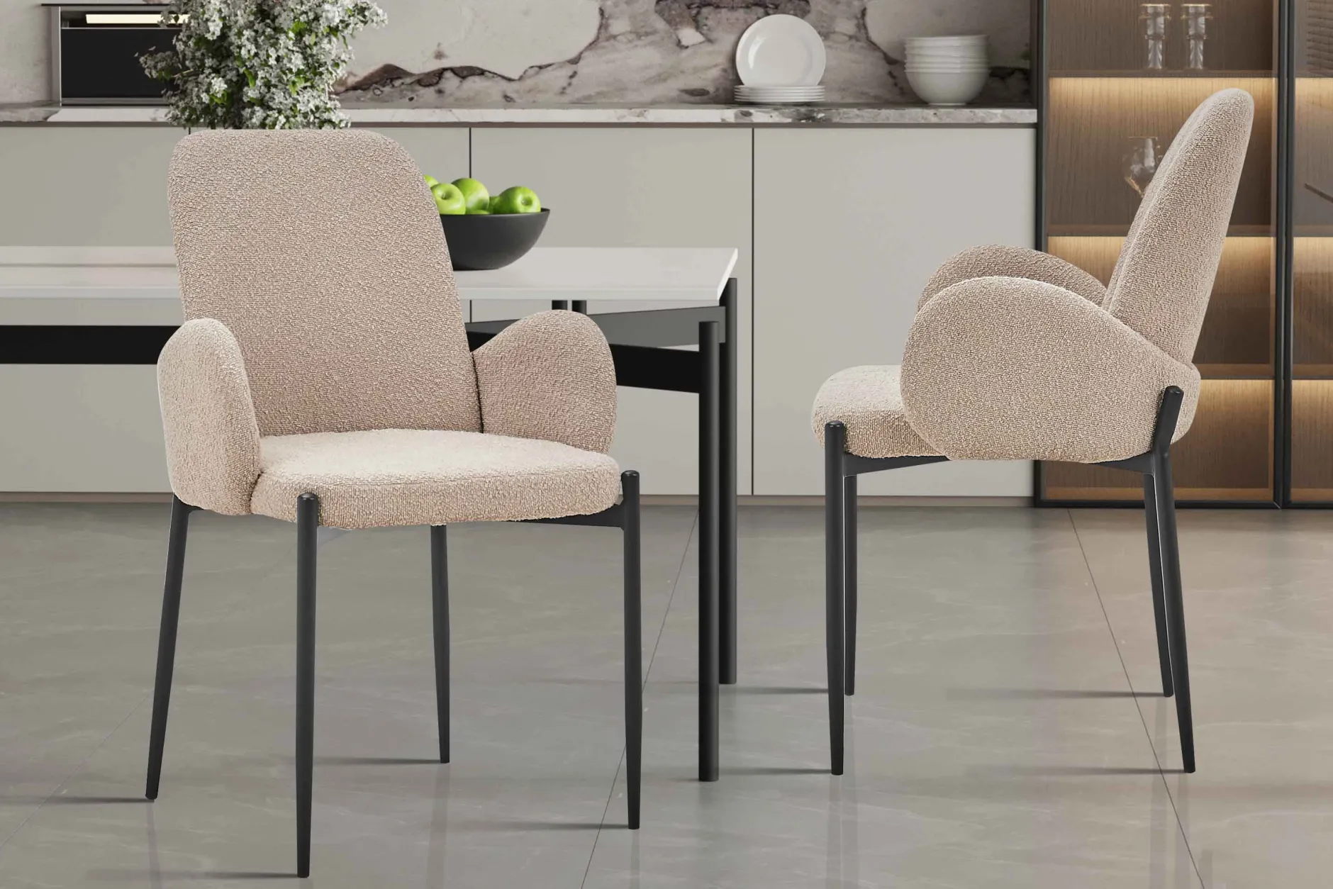 Stoel Maria Bouclé – Set van 2^Huisenthuis Clearance