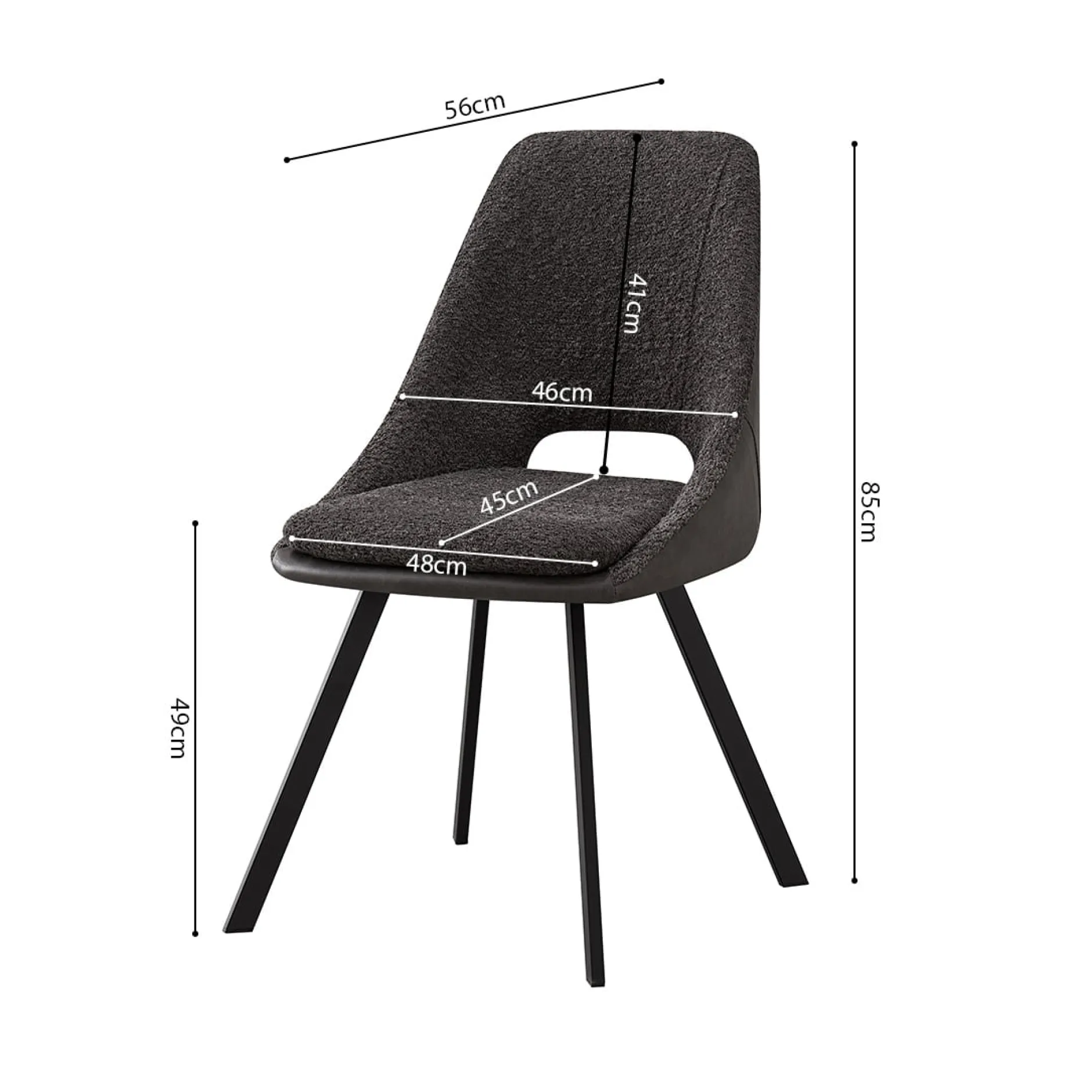 Stoel Nadine Bouclé – Set van 2^Huisenthuis Clearance