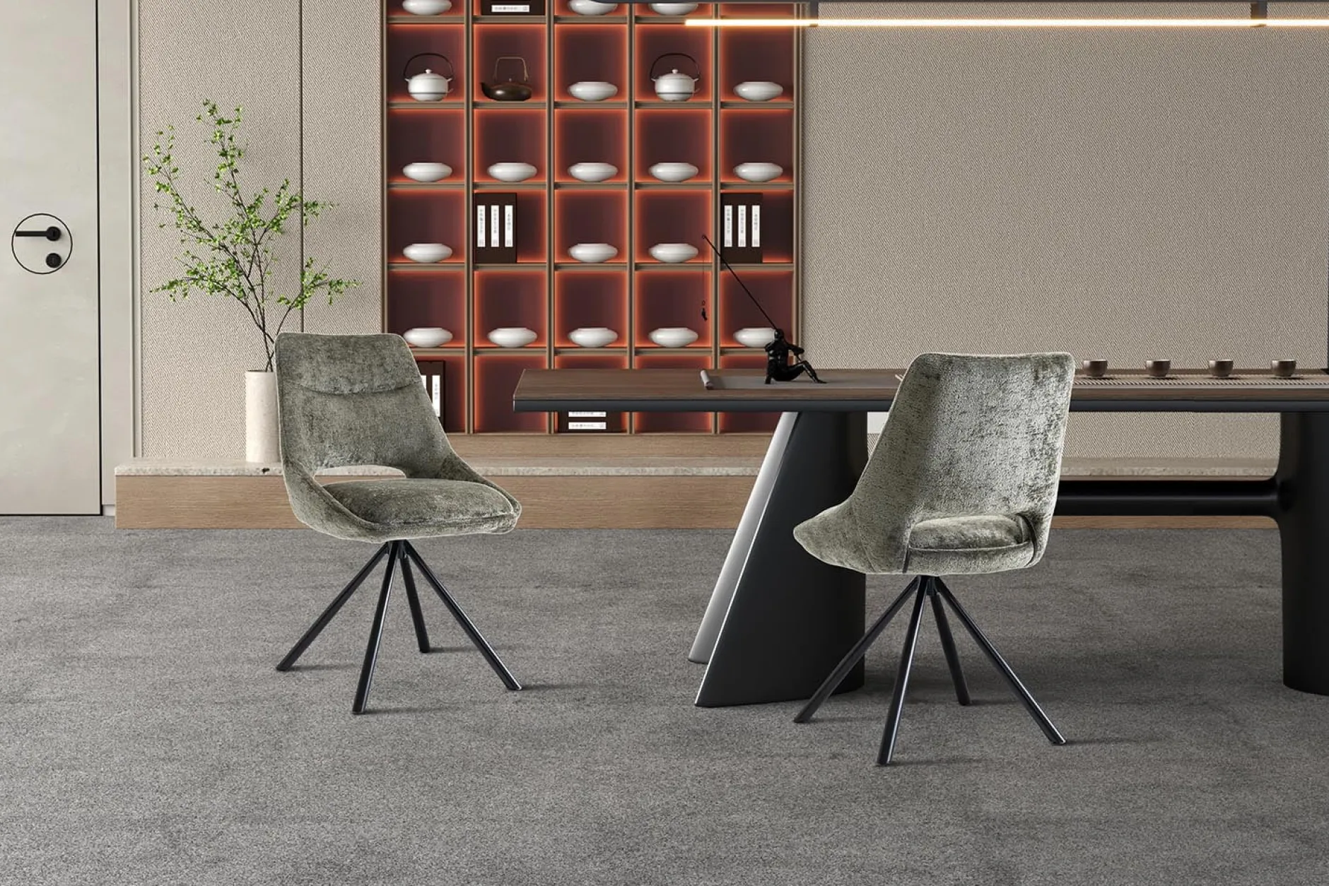 Stoel Noortje Groen – Set van 2^Huisenthuis Hot