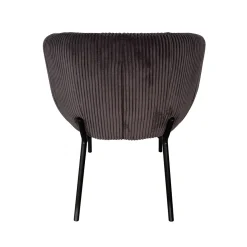 Stoel Pia Grijs Ribstof – Set van 2^Huisenthuis Discount