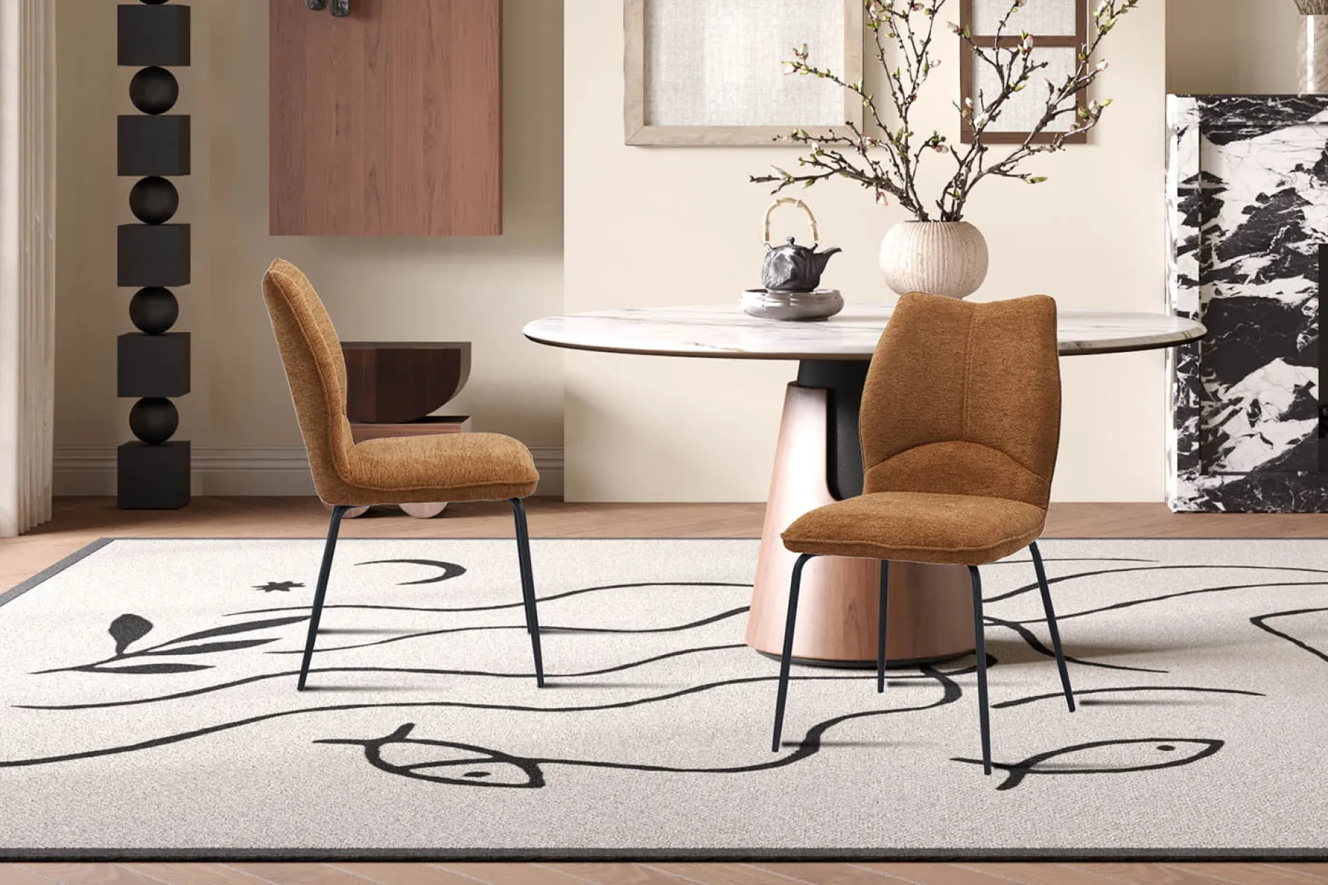 Stoel Quincy Roest – Set van 2^Huisenthuis