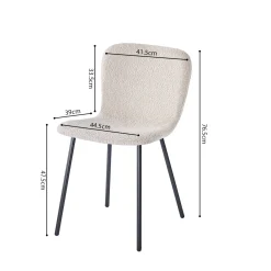 Stoel Stella Bouclé – Set van 2^Huisenthuis Outlet