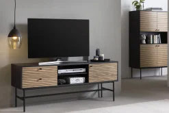 TV-meubel Eiken-Zwart^Huisenthuis