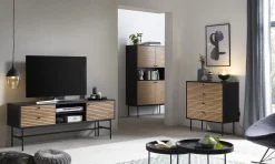 TV-meubel Eiken-Zwart^Huisenthuis