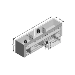 TV-meubel Enrico 180x40x53 cm^Huisenthuis Clearance