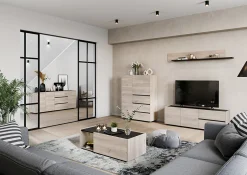 TV-meubel Paxos Eiken 162 cm^Huisenthuis New