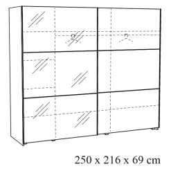 Twee-deurs schuifdeurkast Andante-W25^Huisenthuis Online