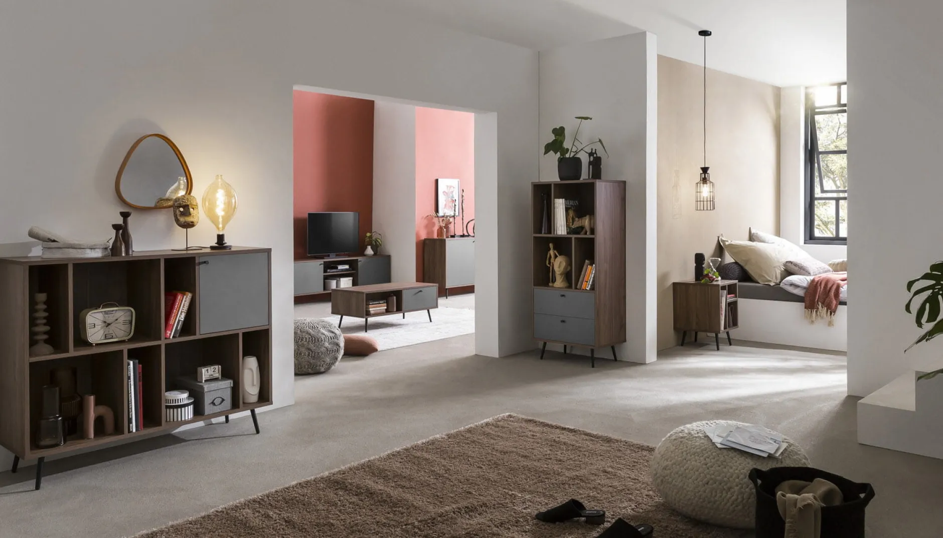 Vakkenkast Felipe Walnoot 60 cm^Huisenthuis Sale