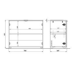 Wastafelkast Bari Wit Eiken^Huisenthuis Outlet