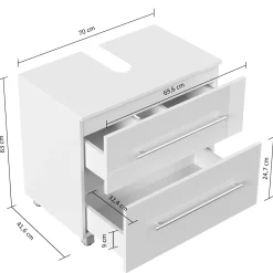 Wastafelkast Glasgow 70 cm^Huisenthuis Best