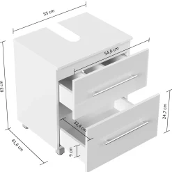 Wastafelkast Glasgow 55 cm^Huisenthuis