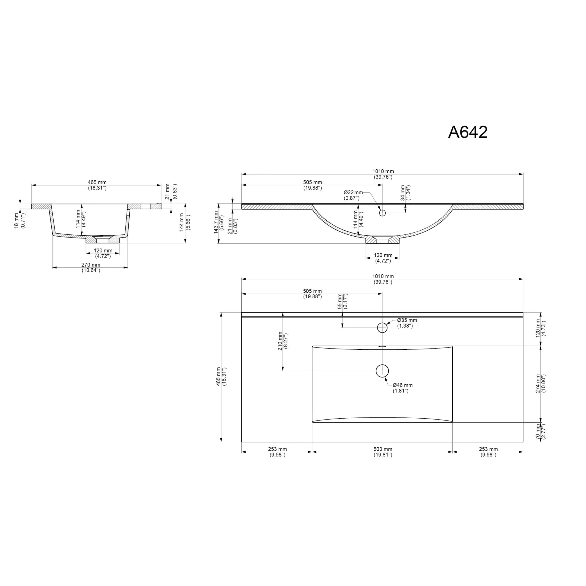 Wastafelkast Odin 100 cm^Huisenthuis Best