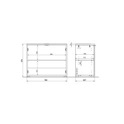Wastafelkast Palma Eiken Wit^Huisenthuis Online