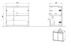 Wastafelkast Pula 63 cm^Huisenthuis New