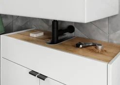 Wastafelkast Sicilia Wit Eiken^Huisenthuis