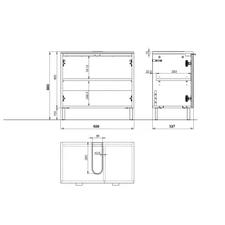 Wastafelkast Zadar 60 cm^Huisenthuis
