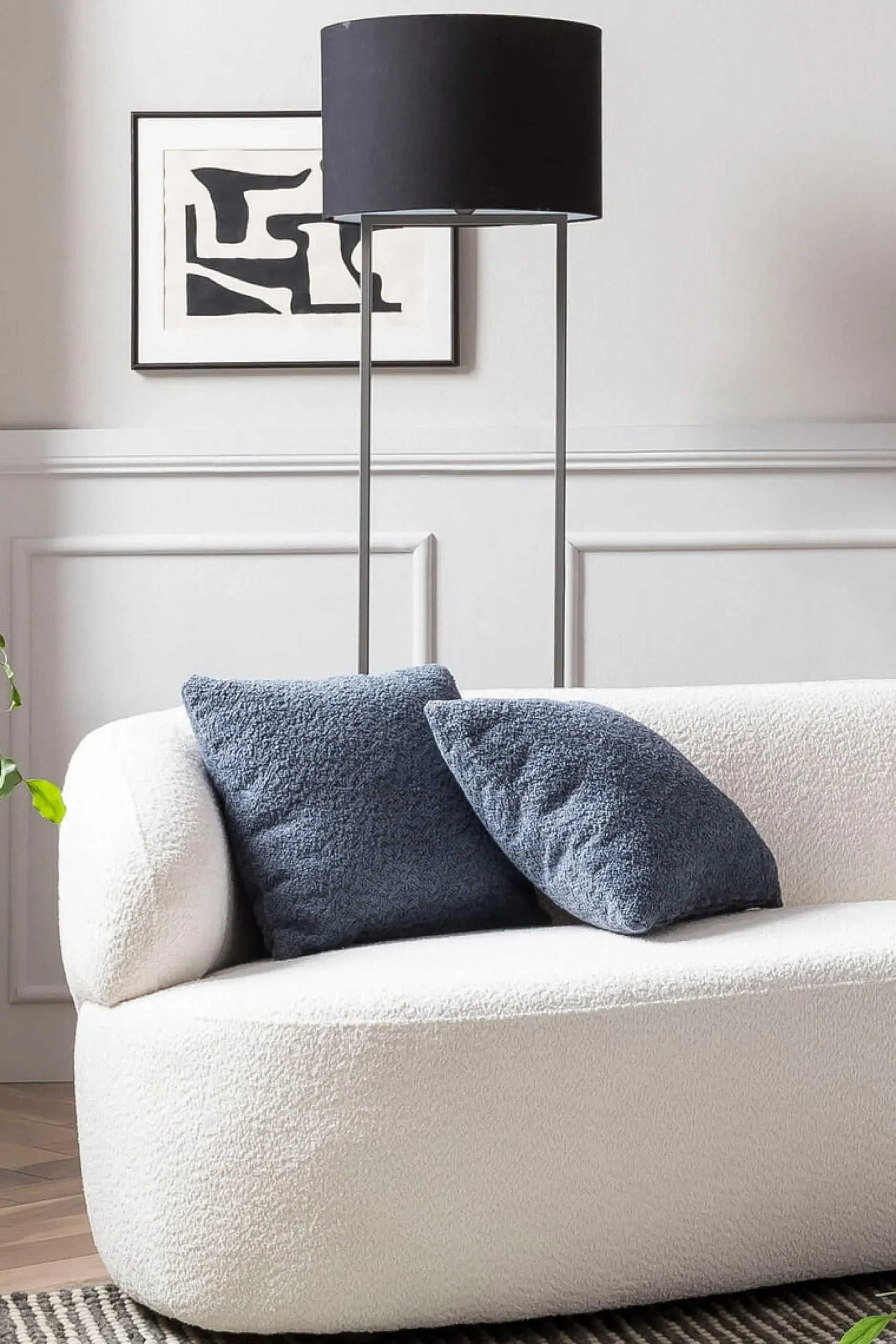 3-zits bank Pien Wit Bouclé^Huisenthuis Best