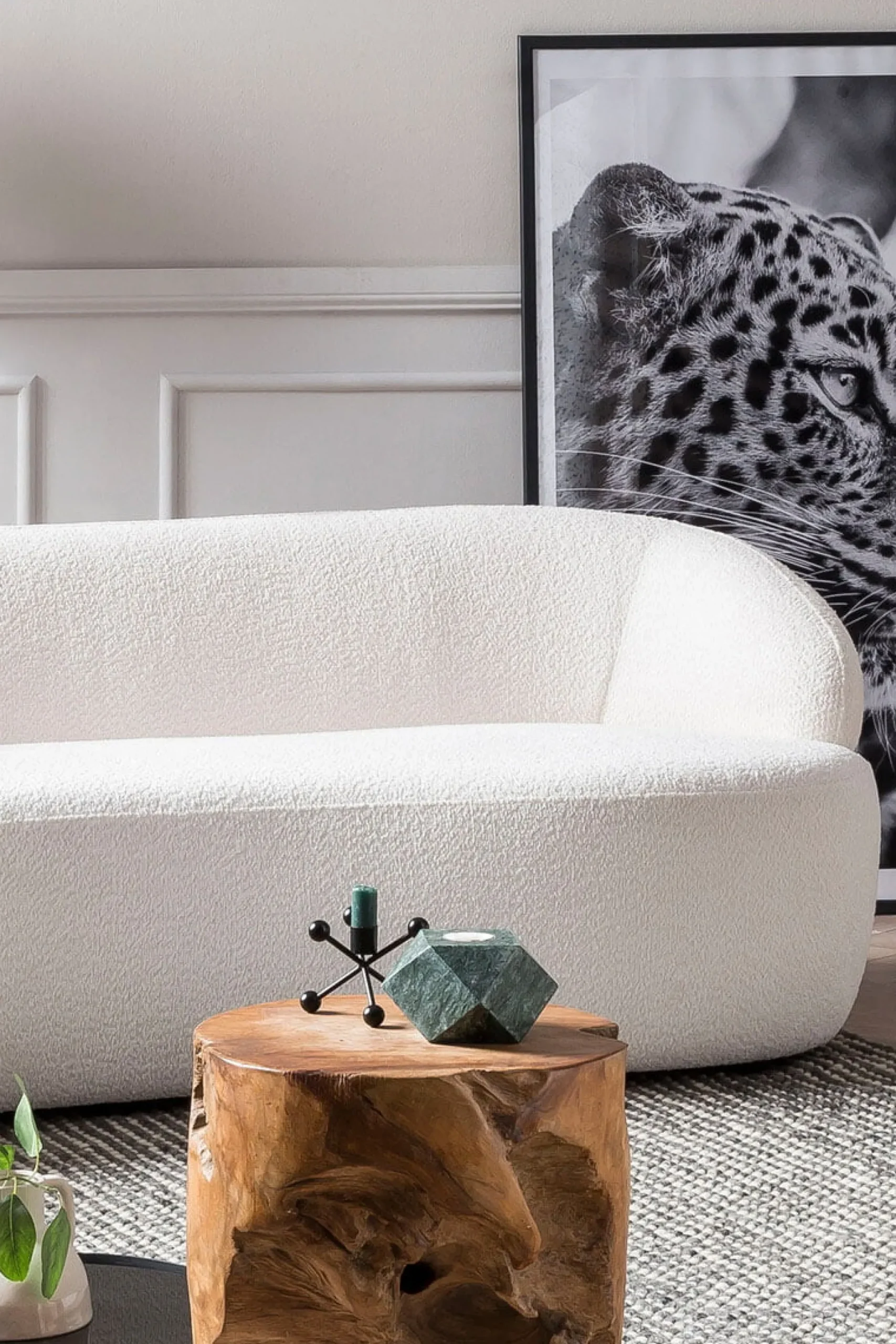 3-zits bank Pien Wit Bouclé^Huisenthuis Best